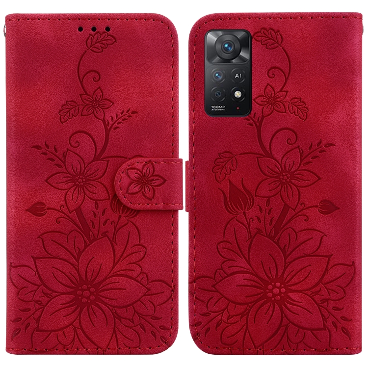 For Xiaomi Redmi Note 11 Pro 4G/5G Global Lily Embossed Leather Phone Case(Red)
For Xiaomi Redmi Note 11 Pro 4G/5G Global Lily Embossed Leather Phone Case(Red)