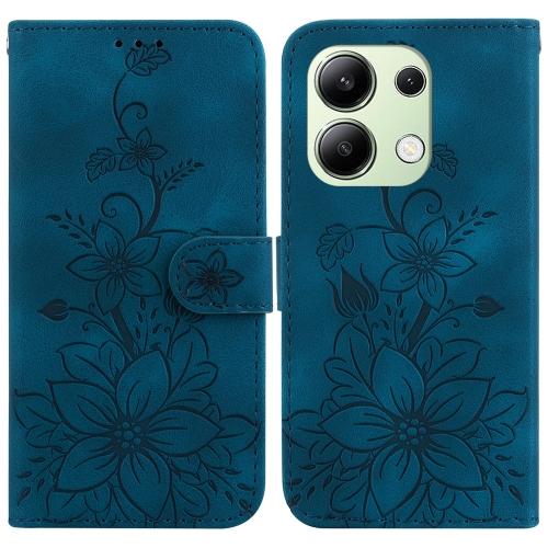 For Xiaomi Redmi Note 13 4G Global Lily Embossed Leather Phone Case(Dark Blue)
For Xiaomi Redmi Note 13 4G Global Lily Embossed Leather Phone Case(Dark Blue)