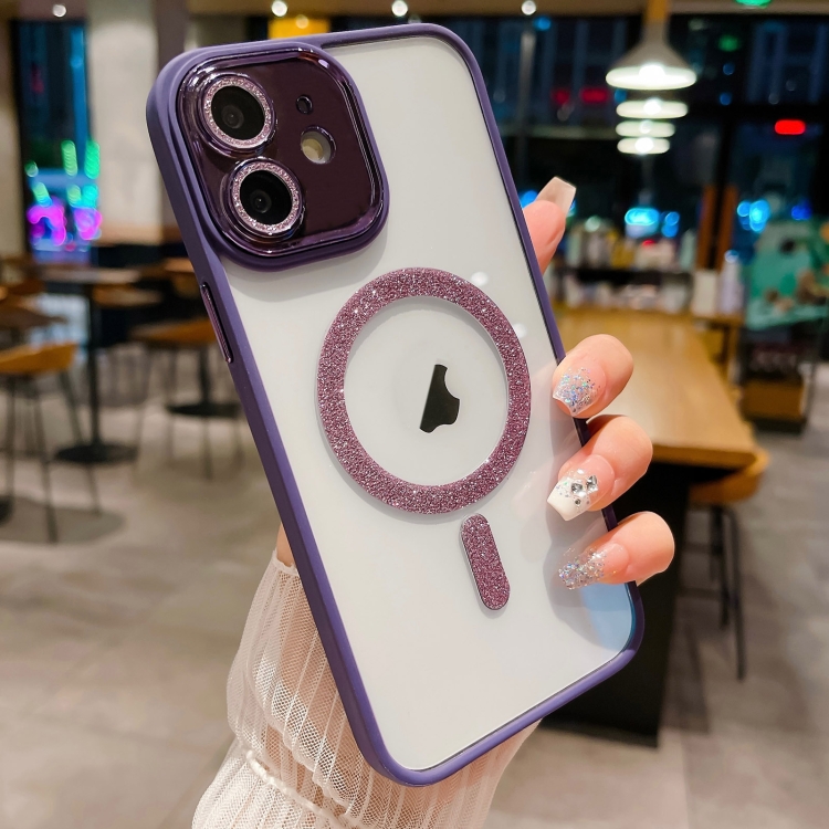 For iPhone 12 MagSafe Gradient Color Glitter TPU + Acrylic Phone Case with Lens Film(Purple)
For iPhone 12 MagSafe Gradient Color Glitter TPU + Acrylic Phone Case with Lens Film(Purple)