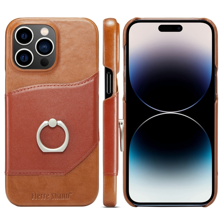 For iPhone 15 Pro Max Fierre Shann Oil Wax Texture Genuine Leather Back Cover Phone Case(Brown)
For iPhone 15 Pro Max Fierre Shann Oil Wax Texture Genuine Leather Back Cover Phone Case(Brown)