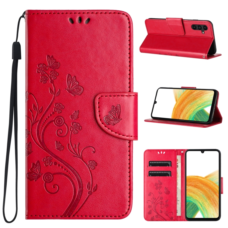 For Samsung Galaxy S24+ 5G Butterfly Flower Pattern Flip Leather Phone Case(Red)
For Samsung Galaxy S24+ 5G Butterfly Flower Pattern Flip Leather Phone Case(Red)