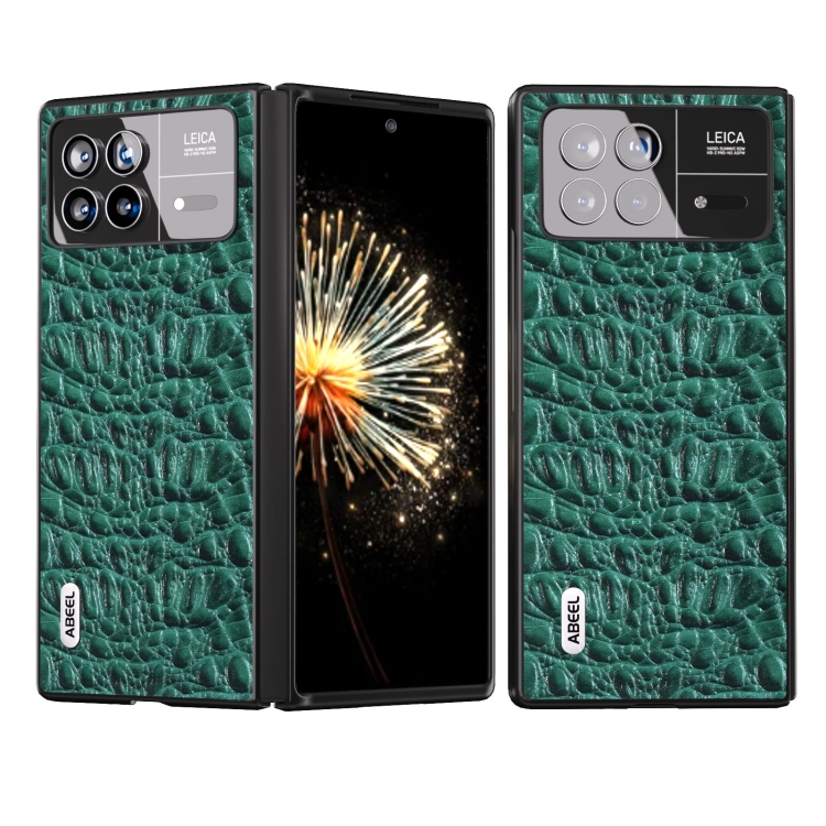 For Xiaomi Mix Fold 3 ABEEL Genuine Leather Canopy Black Edge Phone Case(Green)
For Xiaomi Mix Fold 3 ABEEL Genuine Leather Canopy Black Edge Phone Case(Green)