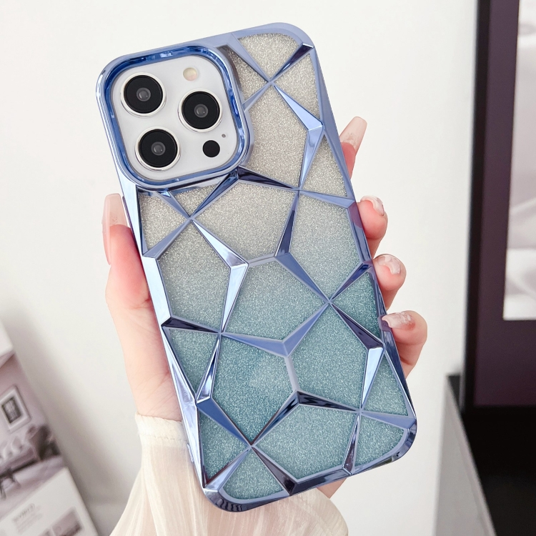 For iPhone 12 Pro Gradient Glitter Water Cube Electroplating TPU Phone Case(Blue)
For iPhone 12 Pro Gradient Glitter Water Cube Electroplating TPU Phone Case(Blue)