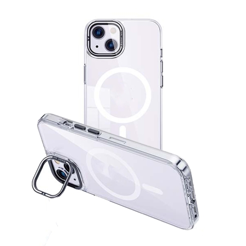 For iPhone 15 Plus MagSafe Magnetic Invisible Holder Transparent Phone Case(Silver)
For iPhone 15 Plus MagSafe Magnetic Invisible Holder Transparent Phone Case(Silver)