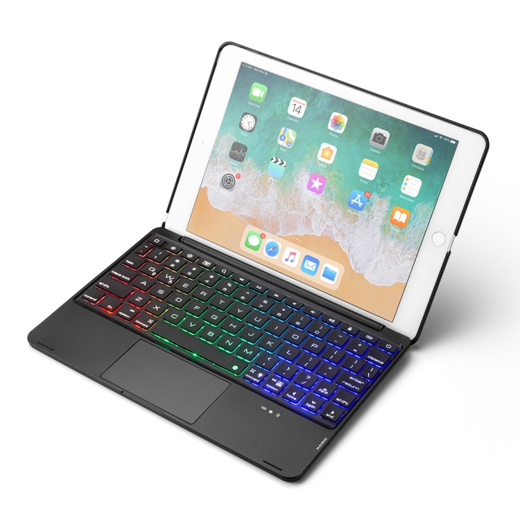 F8TS For iPad Air 2 & Air 1 / Pro 9.7 inch & 2017 iPad & 2018 iPad Colorful Backlit Bluetooth Keyboard Tablet Case with Touchpad(Black)
F8TS For iPad Air 2 & Air 1 / Pro 9.7 inch & 2017 iPad & 2018 iPad Colorful Backlit Bluetooth Keyboard Tablet Case with Touchpad(Black)