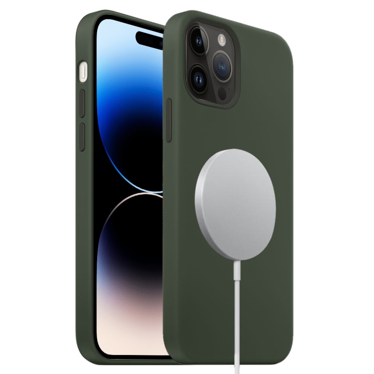 For iPhone 14 Pro Liquid Silicone Full Coverage MagSafe Phone Case(Deep Green)
For iPhone 14 Pro Liquid Silicone Full Coverage MagSafe Phone Case(Deep Green)