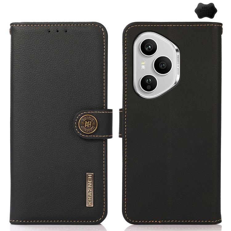 For Honor 400 Pro Global 160.8mm KHAZNEH Custer Genuine Leather RFID Phone Case(Black)
For Honor 400 Pro Global 160.8mm KHAZNEH Custer Genuine Leather RFID Phone Case(Black)