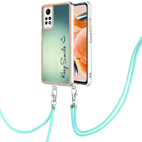 

For Xiaomi Redmi Note 12 Pro 4G Global Electroplating Dual-side IMD Phone Case with Lanyard(Smile)