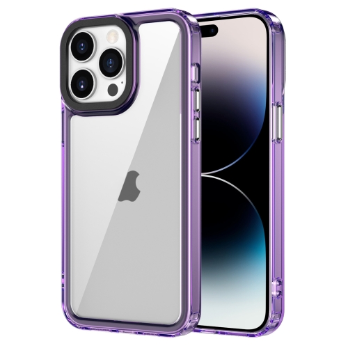 For iPhone 15 Pro Transparent Acrylic + TPU Shockproof Phone Case(Transparent Purple)
For iPhone 15 Pro Transparent Acrylic + TPU Shockproof Phone Case(Transparent Purple)