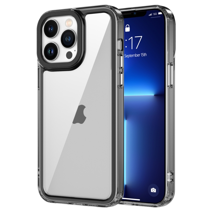 For iPhone 13 Pro Max Transparent Acrylic + TPU Shockproof Phone Case(Transparent Black)
For iPhone 13 Pro Max Transparent Acrylic + TPU Shockproof Phone Case(Transparent Black)