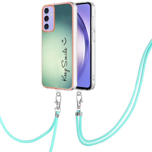 

For Samsung Galaxy A15 5G Electroplating Dual-side IMD Phone Case with Lanyard(Smile)