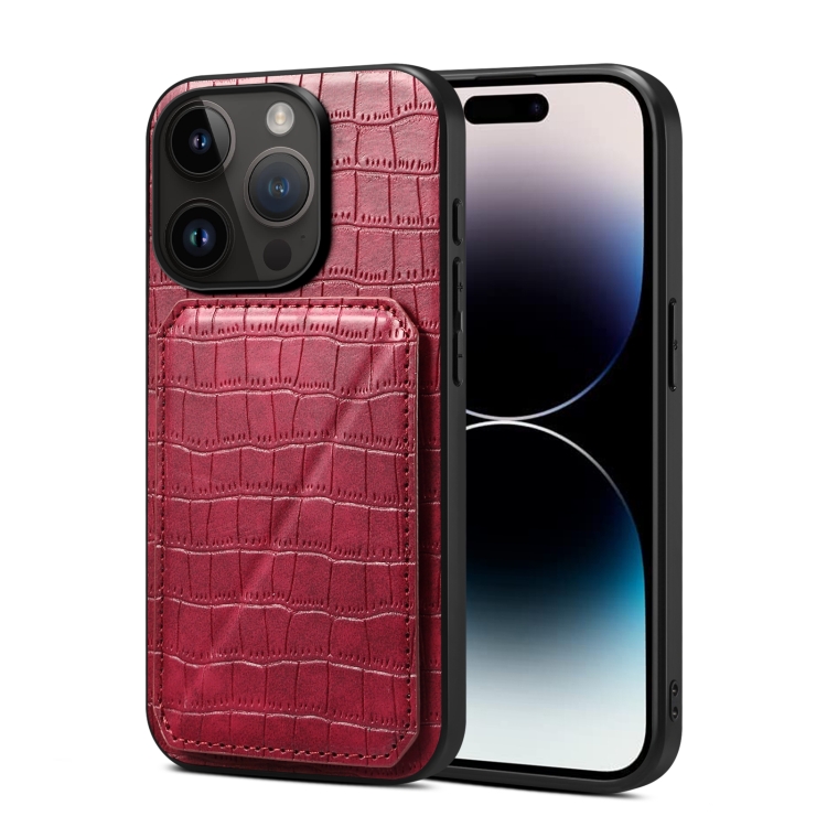 For iPhone 14 Pro Max Imitation Crocodile Leather Back Phone Case with Holder(Rose Red)
For iPhone 14 Pro Max Imitation Crocodile Leather Back Phone Case with Holder(Rose Red)