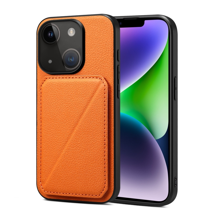 For iPhone 14 Plus Imitation Calfskin Leather Back Phone Case with Holder(Orange)
For iPhone 14 Plus Imitation Calfskin Leather Back Phone Case with Holder(Orange)