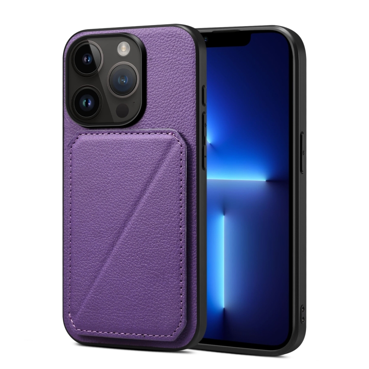 For iPhone 13 Pro Imitation Calfskin Leather Back Phone Case with Holder(Purple)
For iPhone 13 Pro Imitation Calfskin Leather Back Phone Case with Holder(Purple)