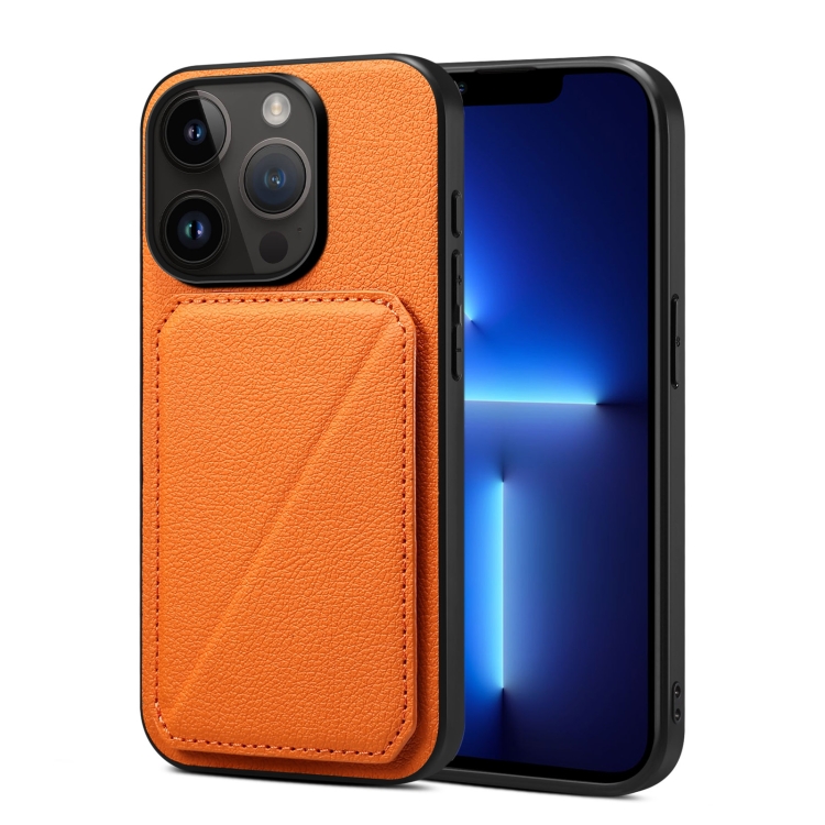 For iPhone 13 Pro Imitation Calfskin Leather Back Phone Case with Holder(Orange)
For iPhone 13 Pro Imitation Calfskin Leather Back Phone Case with Holder(Orange)