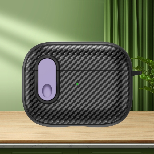 For AirPods Pro Carbon Fiber Texture Wireless Earphones Case with Security Lock(Purple)
For AirPods Pro Carbon Fiber Texture Wireless Earphones Case with Security Lock(Purple)