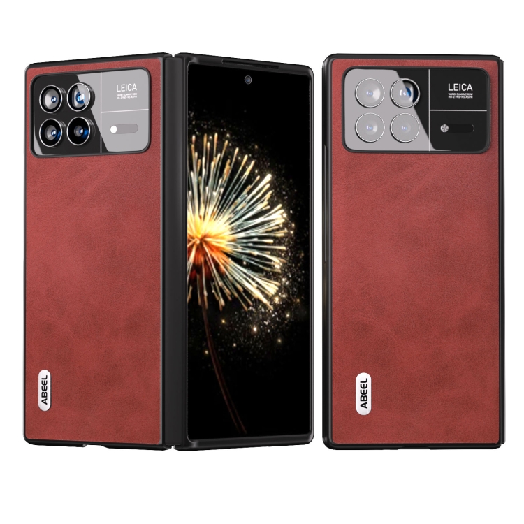For Xiaomi Mix Fold 3 ABEEL Dual Color Cowhide Texture PU Phone Case(Red)
For Xiaomi Mix Fold 3 ABEEL Dual Color Cowhide Texture PU Phone Case(Red)
