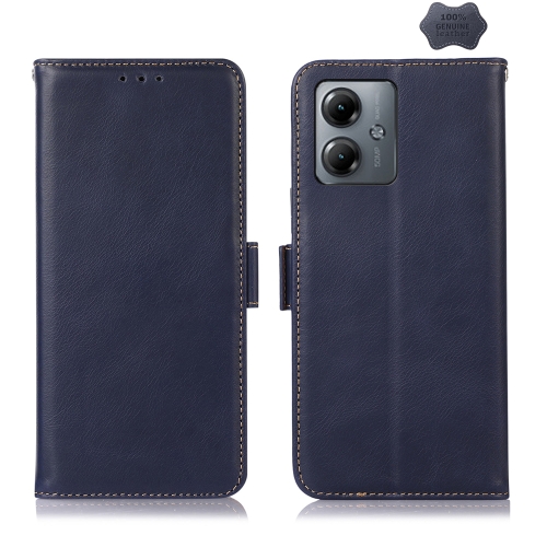 For Motorola Moto G14 4G Magnetic Crazy Horse Texture Genuine Leather RFID Phone Case(Blue)
For Motorola Moto G14 4G Magnetic Crazy Horse Texture Genuine Leather RFID Phone Case(Blue)