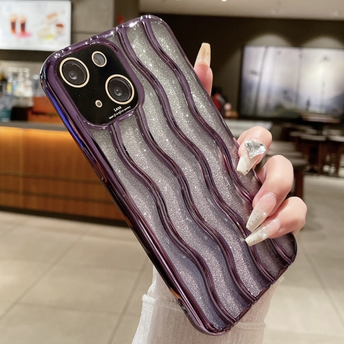 For iPhone 15 Plus Wave Texture Electroplated TPU Glitter Powder Phone Case(Purple)
For iPhone 15 Plus Wave Texture Electroplated TPU Glitter Powder Phone Case(Purple)
