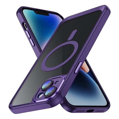 For iPhone 14 MagSafe Magnetic PC + TPU Phone Case with Lens Film(Dark Purple)
For iPhone 14 MagSafe Magnetic PC + TPU Phone Case with Lens Film(Dark Purple)