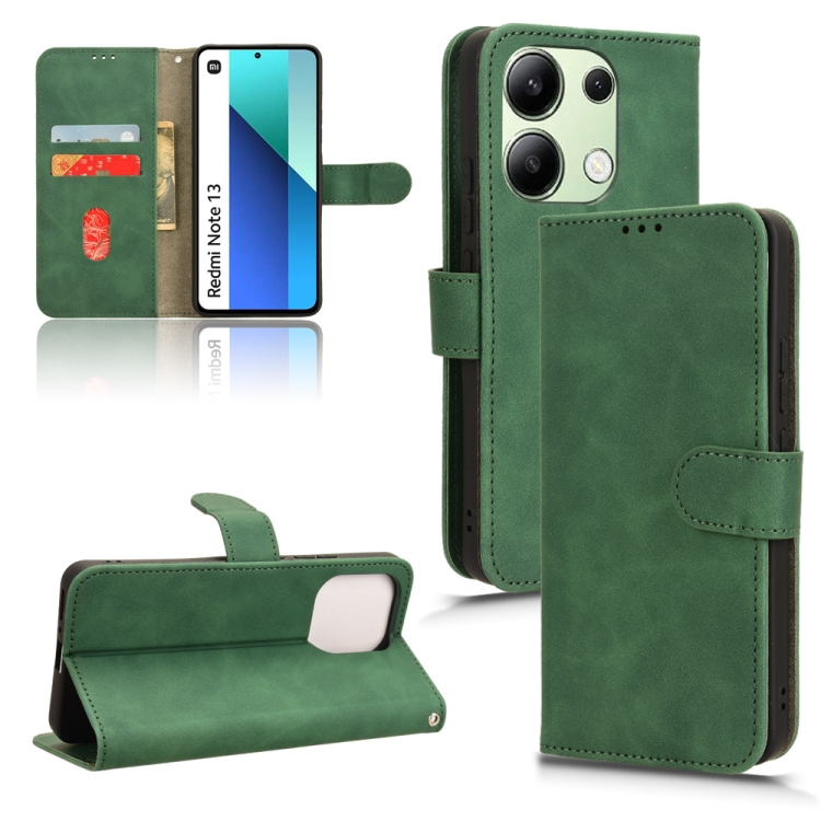 For Xiaomi Redmi Note 13 4G Skin Feel Magnetic Flip Leather Phone Case(Green)
For Xiaomi Redmi Note 13 4G Skin Feel Magnetic Flip Leather Phone Case(Green)