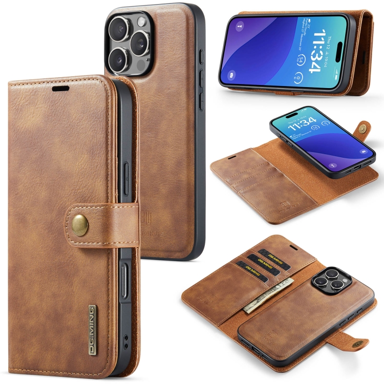 For iPhone 16 Pro DG.MING Crazy Horse Texture Detachable Magnetic Leather Phone Case(Brown)
For iPhone 16 Pro DG.MING Crazy Horse Texture Detachable Magnetic Leather Phone Case(Brown)
