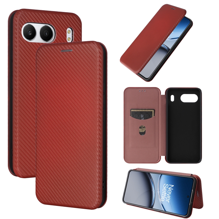 For OnePlus Nord 4 5G Carbon Fiber Texture Flip Leather Phone Case(Brown)
For OnePlus Nord 4 5G Carbon Fiber Texture Flip Leather Phone Case(Brown)