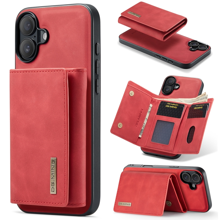 For iPhone 16 DG.MING M1 Series 3-Fold Multi Card Wallet Leather Phone Case(Red)
For iPhone 16 DG.MING M1 Series 3-Fold Multi Card Wallet Leather Phone Case(Red)