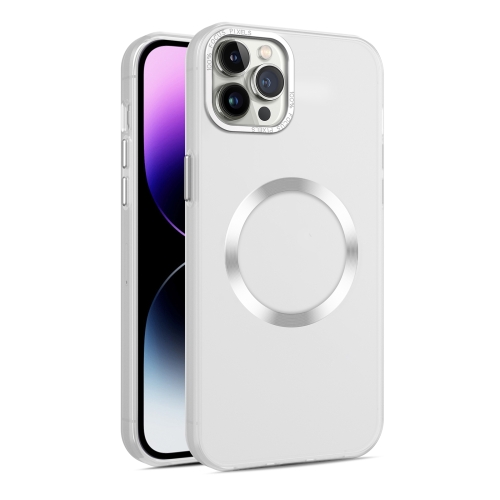 

For iPhone 11 Pro CD Texture MagSafe Frosted Translucent Phone Case(White)
