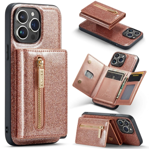 For iPhone 15 Pro DG.MING M3 Series Glitter Powder Card Bag Leather Phone Case(Rose Gold)
For iPhone 15 Pro DG.MING M3 Series Glitter Powder Card Bag Leather Phone Case(Rose Gold)