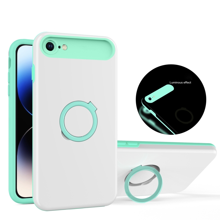 For iPhone SE 2022 / SE 2020 / 8 Luminous Series Ring Holder Phone Case(White + Lake Green)
For iPhone SE 2022 / SE 2020 / 8 Luminous Series Ring Holder Phone Case(White + Lake Green)