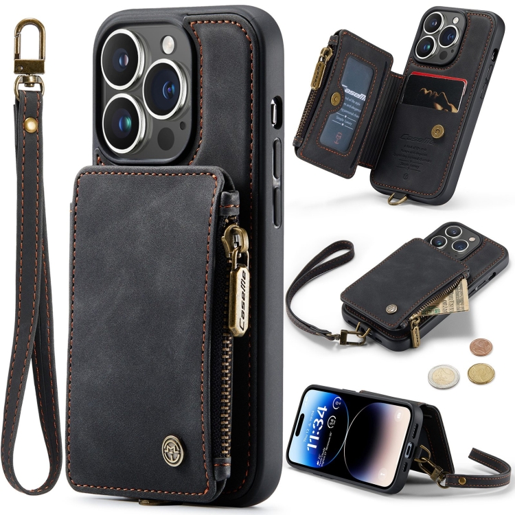 For iPhone 15 Pro CaseMe C20 Multifunctional RFID Leather Phone Case(Black)
For iPhone 15 Pro CaseMe C20 Multifunctional RFID Leather Phone Case(Black)