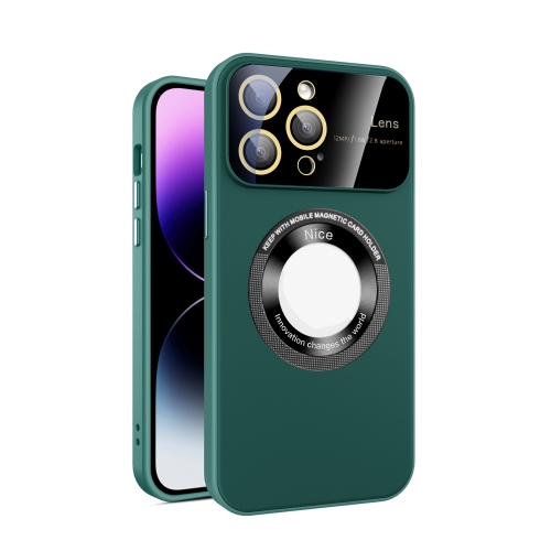 For iPhone 15 Pro Large Glass Window Magnetic Magsafe Phone Case with Lens Film(Green)
For iPhone 15 Pro Large Glass Window Magnetic Magsafe Phone Case with Lens Film(Green)