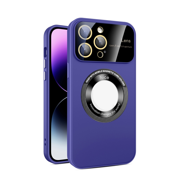 For iPhone 13 Pro Large Glass Window Magnetic Magsafe Phone Case with Lens Film(Dark Purple)
For iPhone 13 Pro Large Glass Window Magnetic Magsafe Phone Case with Lens Film(Dark Purple)