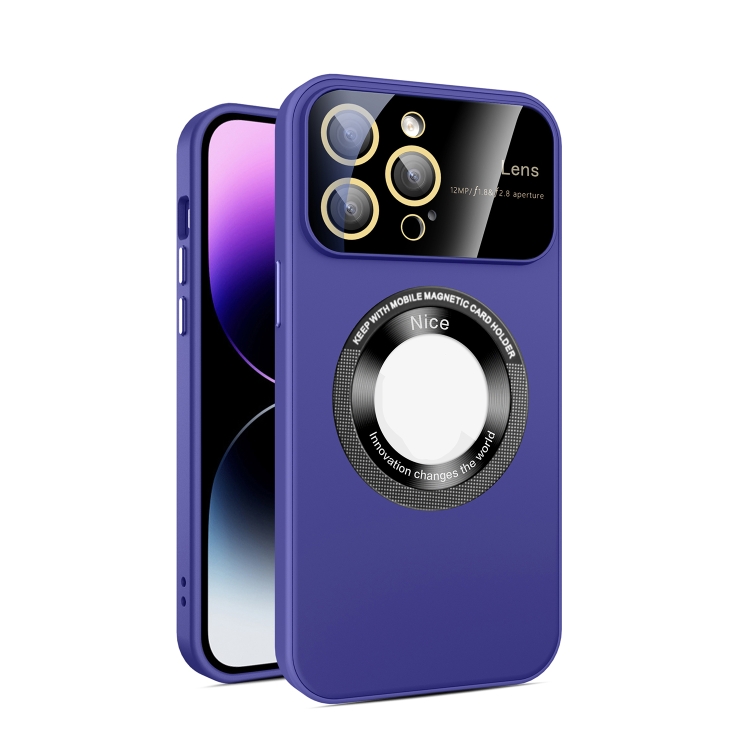 For iPhone 14 Pro Large Glass Window Magnetic Magsafe Phone Case with Lens Film(Dark Purple)
For iPhone 14 Pro Large Glass Window Magnetic Magsafe Phone Case with Lens Film(Dark Purple)