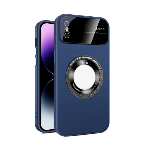 For iPhone XS Max Large Glass Window Magnetic Magsafe Phone Case with Lens Film(Royal Blue)
For iPhone XS Max Large Glass Window Magnetic Magsafe Phone Case with Lens Film(Royal Blue)