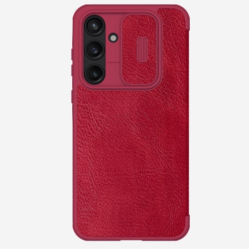 

For Samsung Galaxy A55 NILLKIN QIN Series Pro Sliding Camera Cover Design Leather Phone Case(Red)