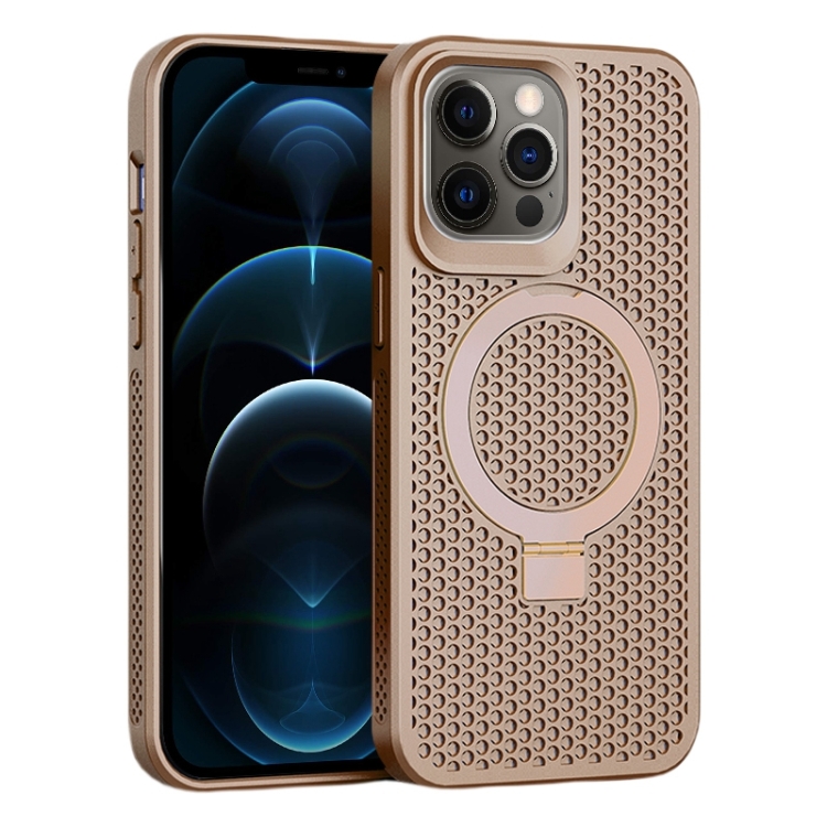 For iPhone 12 Pro Max Skin Feel PC+TPU Cooling Magnetic Magsafe Phone Case with Stand(Pink)
For iPhone 12 Pro Max Skin Feel PC+TPU Cooling Magnetic Magsafe Phone Case with Stand(Pink)