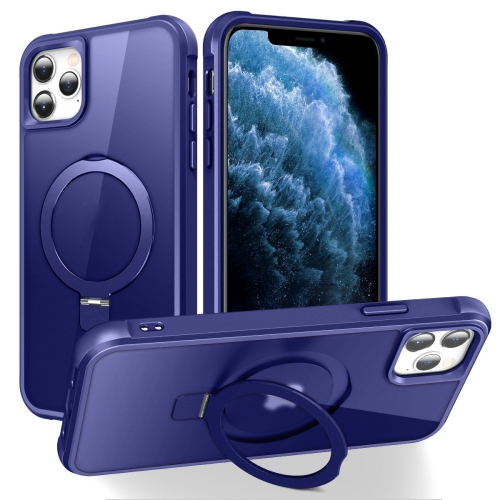 

For iPhone 11 Pro Max MagSafe Magnetic Holder Phone Case(Klein Blue)