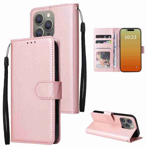 For iPhone 15 Pro Max Multifunctional Horizontal Flip Leather Phone Case with Three Card Slots(Rose Gold)
For iPhone 15 Pro Max Multifunctional Horizontal Flip Leather Phone Case with Three Card Slots(Rose Gold)