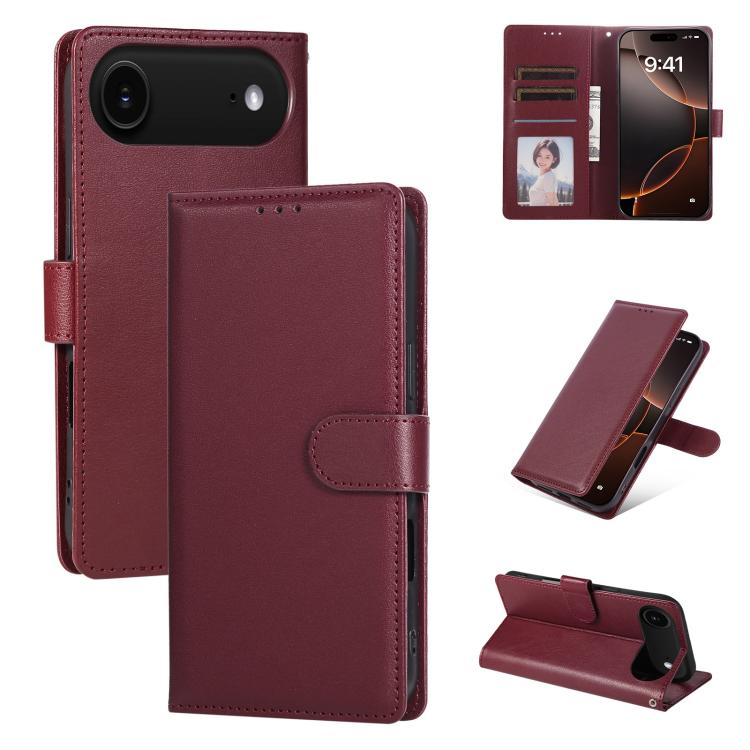 For iPhone 17 Air 3-Card Slots Multifunctional Leather Phone Case(Wine Red)
For iPhone 17 Air 3-Card Slots Multifunctional Leather Phone Case(Wine Red)