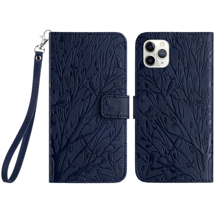 For iPhone 11 Pro Tree Birds Embossed Pattern Leather Phone Case(Blue)
For iPhone 11 Pro Tree Birds Embossed Pattern Leather Phone Case(Blue)
