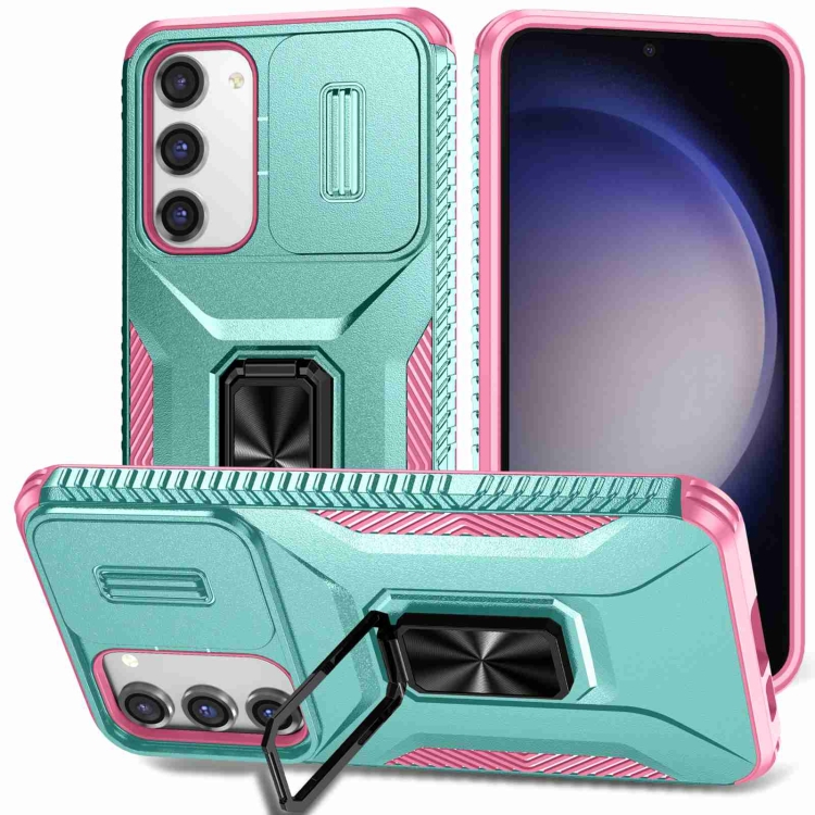 For Samsung Galaxy S23+ 5G Sliding Camshield Holder Phone Case(Grey Green + Pink)
For Samsung Galaxy S23+ 5G Sliding Camshield Holder Phone Case(Grey Green + Pink)