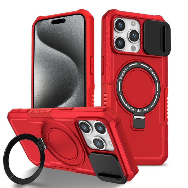 For iPhone 15 Pro Sliding Camshield Magsafe Holder TPU Hybrid PC Phone Case(Red)
For iPhone 15 Pro Sliding Camshield Magsafe Holder TPU Hybrid PC Phone Case(Red)