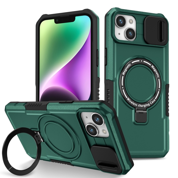 For iPhone 14 Sliding Camshield MagSafe Holder TPU Hybrid PC Phone Case(Deep Green)
For iPhone 14 Sliding Camshield MagSafe Holder TPU Hybrid PC Phone Case(Deep Green)