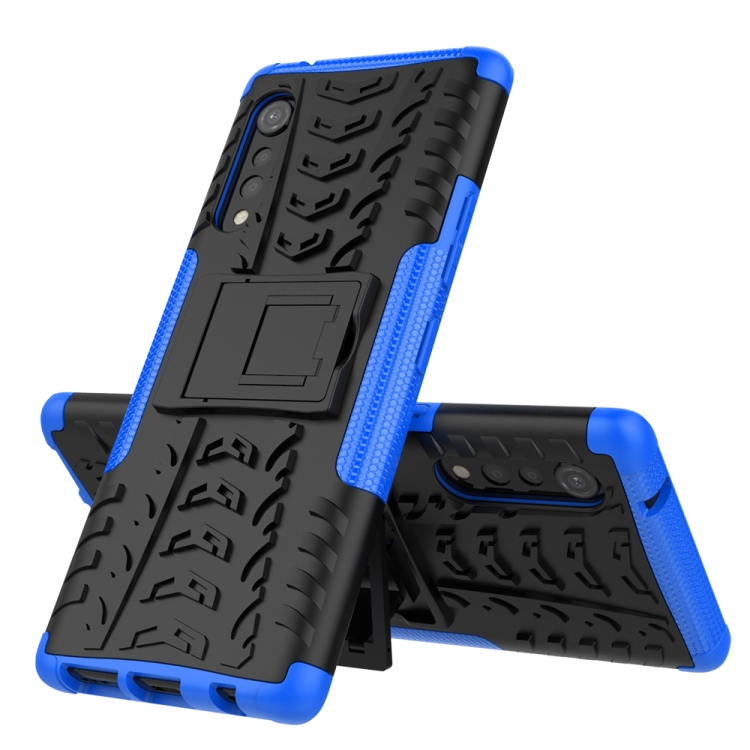 For LG Velvet Tire Texture Shockproof TPU+PC Protective Case with Holder(Blue)
For LG Velvet Tire Texture Shockproof TPU+PC Protective Case with Holder(Blue)