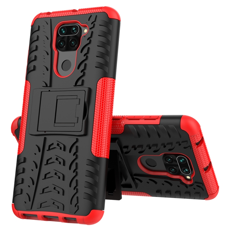 For Xiaomi Redmi Note 9 Tire Texture Shockproof TPU+PC Protective Case with Holder(Red)
For Xiaomi Redmi Note 9 Tire Texture Shockproof TPU+PC Protective Case with Holder(Red)