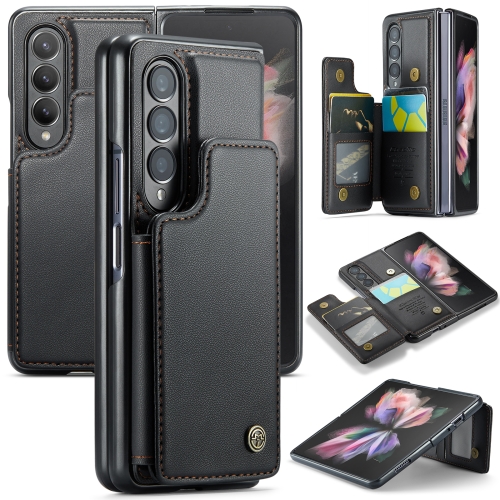 

For Samsung Galaxy Z Fold3 5G CaseMe C22 PC+TPU Business Style RFID Anti-theft Leather Phone Case(Black)