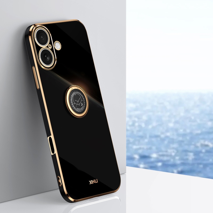 For iPhone 16 Plus XINLI Straight Edge 6D Electroplate TPU Phone Case with Ring Holder(Black)
For iPhone 16 Plus XINLI Straight Edge 6D Electroplate TPU Phone Case with Ring Holder(Black)
