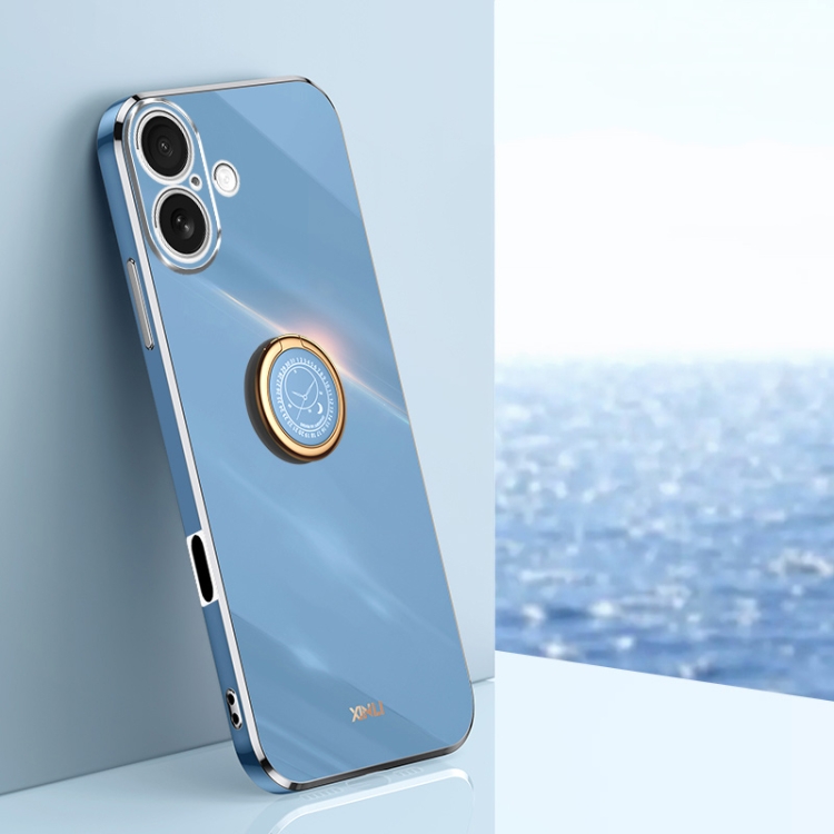 For iPhone 16 XINLI Straight Edge 6D Electroplate TPU Phone Case with Ring Holder(Celestial Blue)
For iPhone 16 XINLI Straight Edge 6D Electroplate TPU Phone Case with Ring Holder(Celestial Blue)